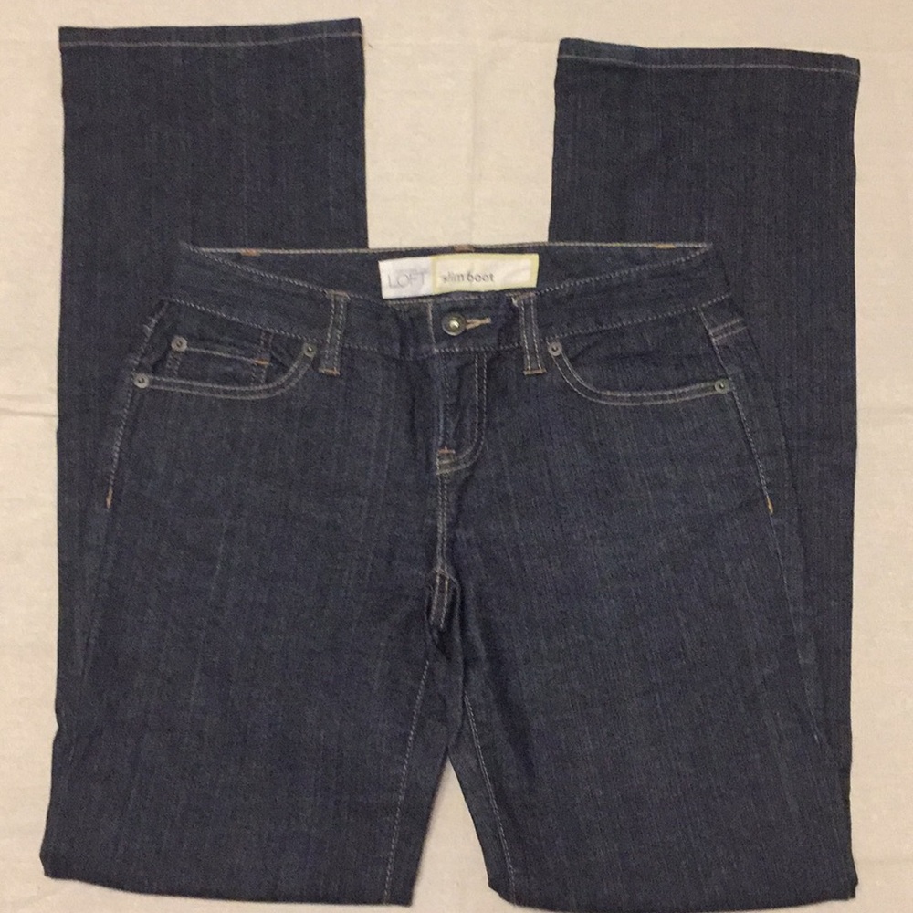 ANN TAYLOR LOFT | Slim Bootcut Denim Jeans Size 2